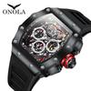 Top Brand New Multi-function Fashion Sports Waterproof Quartz Men's Watch Silicone Band Wrist Watch