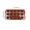 15 Grids Heart Shape Silicone Chocolate Mold, DIY Cake Accessories, Kitchen Ice Cubes Biscuit Pastry Manual Baking Mold, Gift For Valentine's Day