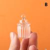 1:12 Dollhouse Miniature Candy Jar Tiny Vial Storage Bottle W/Lid Home Decor Toy