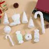 Flocking Xmas Tree Decor DIY Ice Cream Pendant Creative Candy Cane Ornament  Home Decor