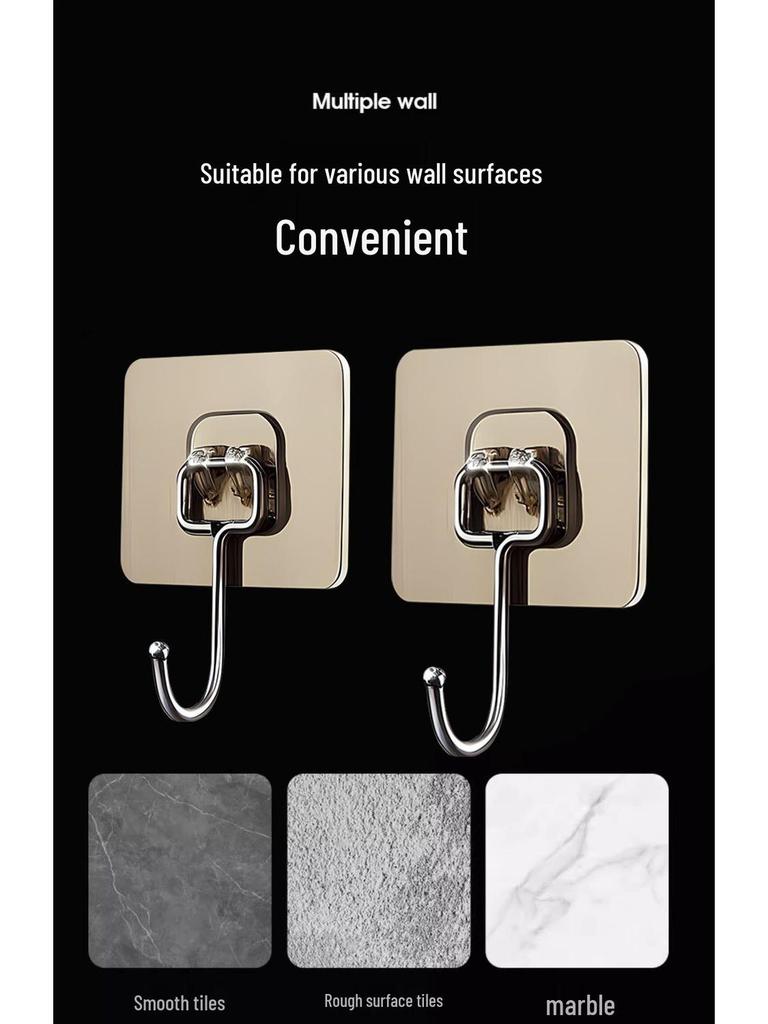 Strong Adhesive No-Drill Hook – Traceless Bathroom/Kitchen Accessory for Heavy Cookware