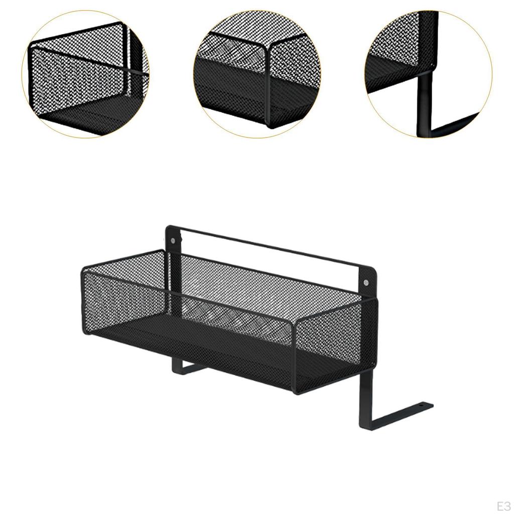 Bedside Hanging Storage Basket Organizer Carbon Steel Mesh Origanizer Shelf for Bed