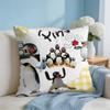 PPingu Cartoon Cute Cushion Cover Square Pillow Bedroom Sofa Leisure Comfort Living Room Home Decoration X