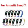 Metal Replacement Strap for Amazfit Band 7, Solid Stainless Steel, Three-Bead Metal Strap, Suitable for Amazfit Band 7
