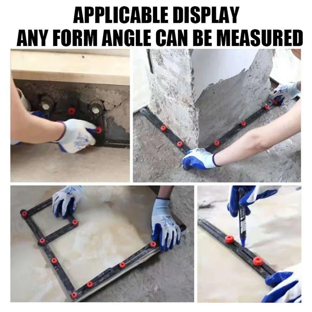 1Pcs 6/9/12 Folds Measuring Ruler Aluminium Alloy Locator Drill Guide Template Tool