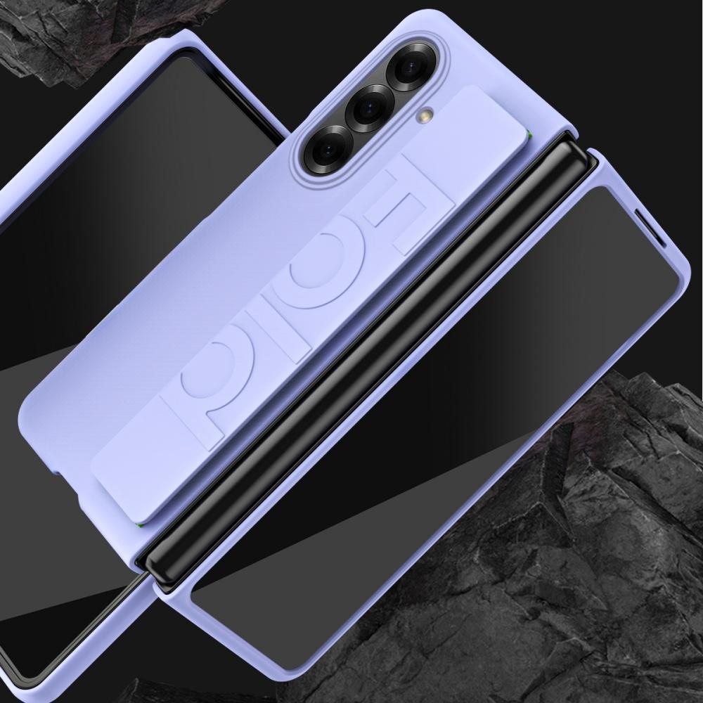 Original Elastic Wrist Hand Strap Case For Samsung Z Fold 8 7 6 5 4 3 Fold7 Fold8 Skin Feel Full Protective Hard Plastic Cover