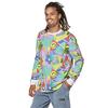 ZUMBA WEAR Унисекс Цветной Принт Смайлик Длинная Футболка Z3T000137 Размер M Мультиколор