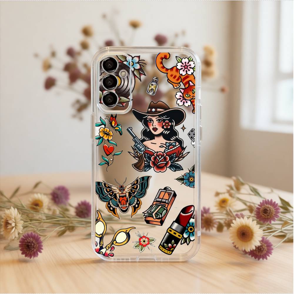 Old T-traditional wallpaper Phone Case Transparent Silicone Soft For SamsungA10,12,20,21S,30,31,40,50,51,52,70,71