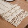 Boho Macrame Table Runner with Tassels Rustic Woven Bohemian Farmhouse Table Decoration Wedding Bridal Shower Home Decor