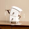 Creative Desktop Jewelry Storage Box Bent Waist Multi-purpose Cosmetic Puff Organizer Drawer Key Storage Box Bedroom