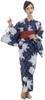 Yukata Checkered Beautiful Japanese Heiko Thong Geta One Size Fits Most [RAVIR] Women's 3-piece Set, Pattern, Peonies, Noble, Clothing, Fluffy, Obi,