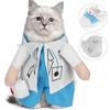 Мини Милые Смешные Кошачьи Одежды Костюм Доктора Нарядный Костюм Одежда Товары для Питомцев(Белый Тип 4)