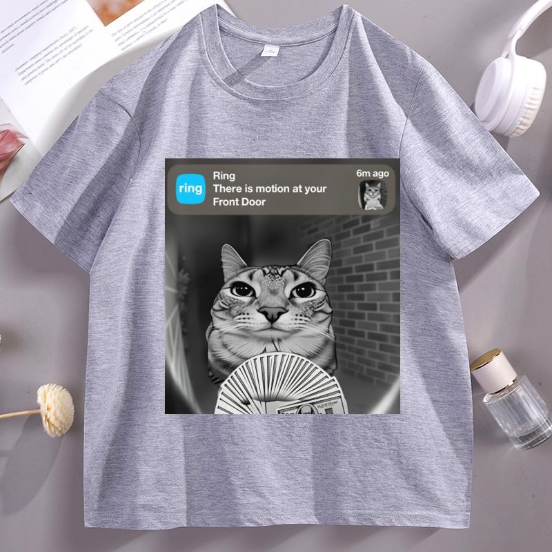 Funny Cat There Is Motion T Shirt Unisex Unisex Casual Silly Cat Tshirt Cat Lover Hilarious Humor Tshirt Casual Round Neck Tops
