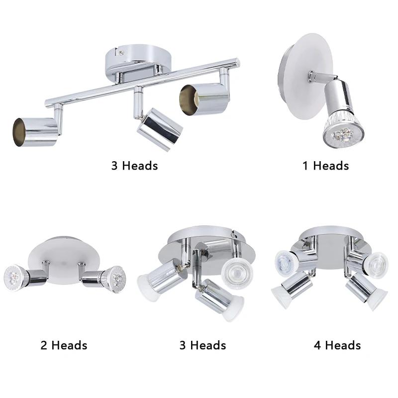 Поворотный светодиодный потолочный светильник с регулируемым углом наклона, многоточечные светильники для гостиной, фоновое выставочное точечное освещение