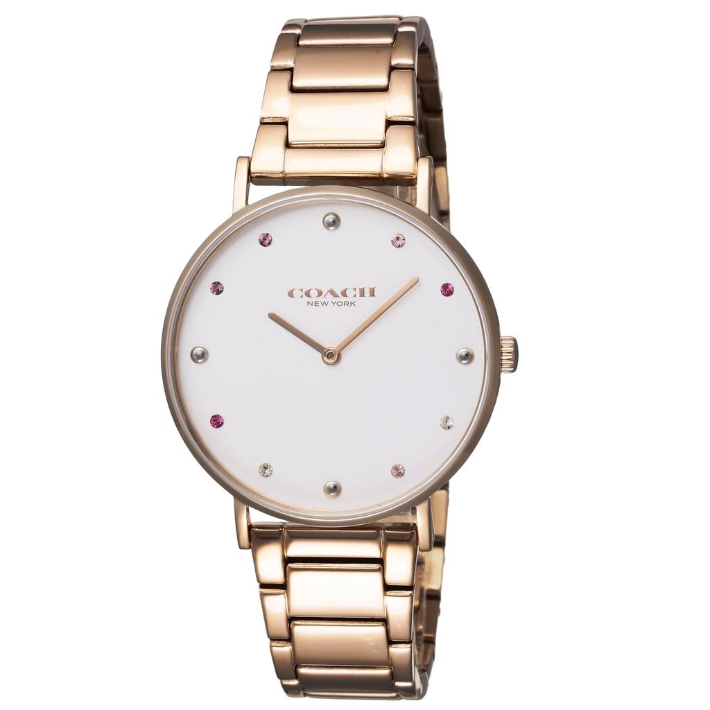 Watch PERRY White Dial Stainless Steel Mineral Glass Quartz Daily Waterproof 36MM China Watch 14503938 Gold [Coach] Women's [Item]