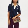 COACH Morgan Square Fabric Leather Shoulder Bag , Crossbody Bag Medium Women's Khaki Brown (Unisex) Crossbody Bags CM713 IME7V
