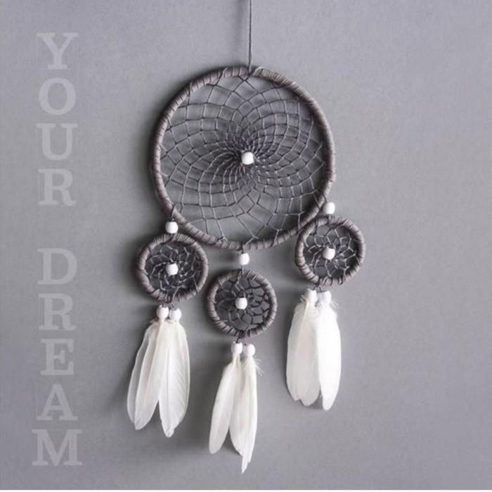 2 DIY Dreamcatcher Kits In White and Gray