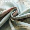1 шт. NAPEARL Французский идиллический стиль Блэкаут Шторы Синий фон с принтом пионов Плотные шторы для спальни гостиной окна для домашнего декора