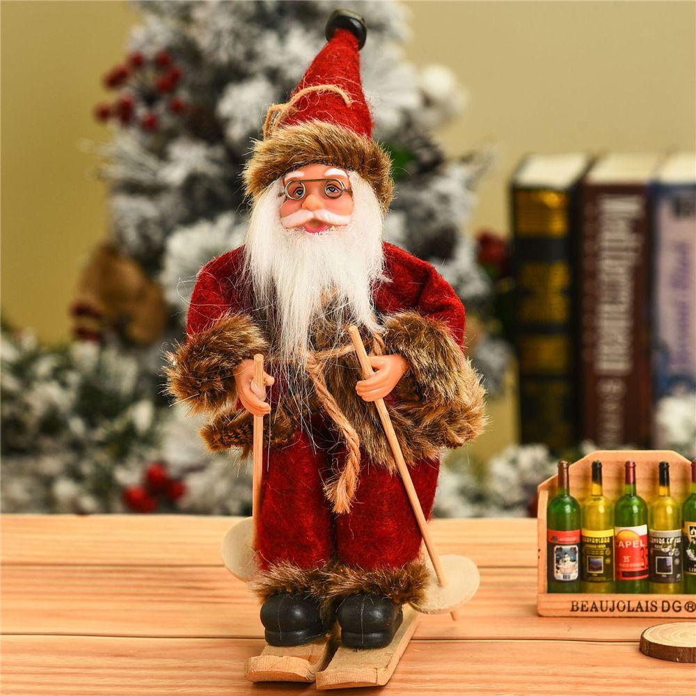 Sitting Festival Party Kids Toys Desktop Santa Claus Doll Christmas Tree Accessories Xmas Ornament