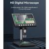 7-дюймовая IPS 5MP 1200X Ультра-точная фокусировка Цифровой микроскоп для монет Видеомикроскоп 1080P Устройство для ремонта плат