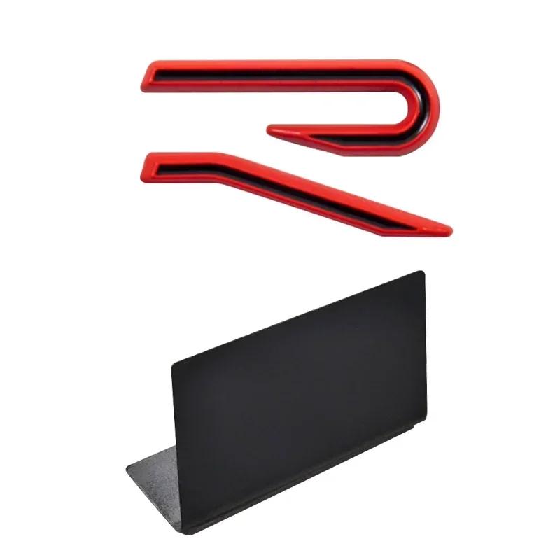 QEJMX1 3D Metal R Grille Logo Car Sticker For Volkswagen VW Touran Beetle Golf Passat Jetta Polo Bora CC Lavida Caddy Scirocco B5 B6 B7