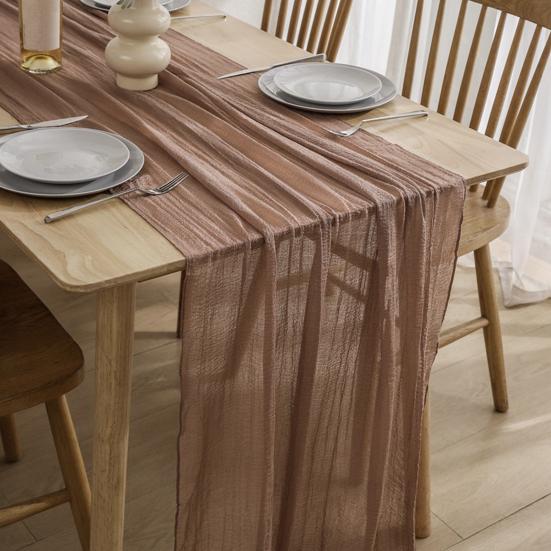 Марлевая дорожка для стола 80x300 см, марлевая дорожка для стола в стиле бохо, однотонная скатерть для свадебной вечеринки, украшения для девичника