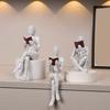 Resin Reading Woman Figurine Bookshelf Decoration Ornament for Home Decoration Living Room