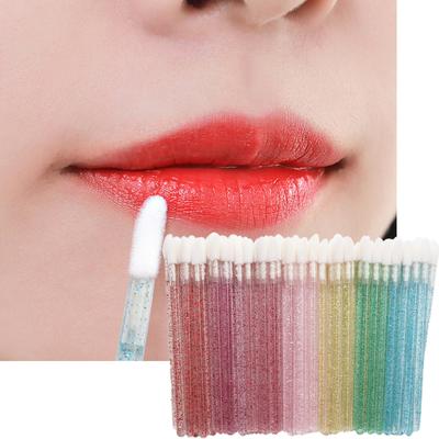 50 шт./упаковка Crystal Stick Lip Brush, портативная кисточка для помады, кисточка для блеска для губ, Crystal Lip Brush, чистая и гигиеничная