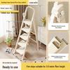 Multi-Functional Folding Indoor A-Frame Step Ladder with Handrail, Thickened Step Stool, Telescopic Design