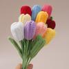 Crochet Flowers Crochet Bouquet Creative Finished Fake Flower Plants  Wedding Decor