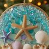 Starfish & Shell Hanging Ornament Acrylic Coastal-Themed Decor for Christmas Tree Home Party Beach Style Gift Idea