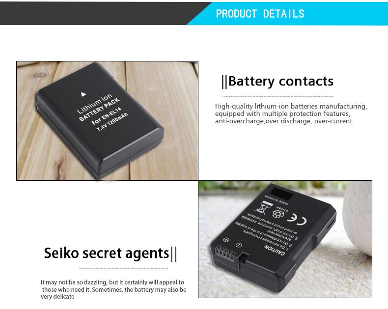 PALO 2 шт. EN-EL14 EL14 EN EL14A аккумулятор для камеры + мини-светодиодное зарядное устройство с двумя USB-портами для Nikon P7800, D5300, D5200, D3200, D3300, D5100,