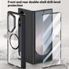 For Samsung Galaxy Z Fold6 5G Clear Case PC+Acrylic Kickstand Magnetic Phone Cover with Screen Film