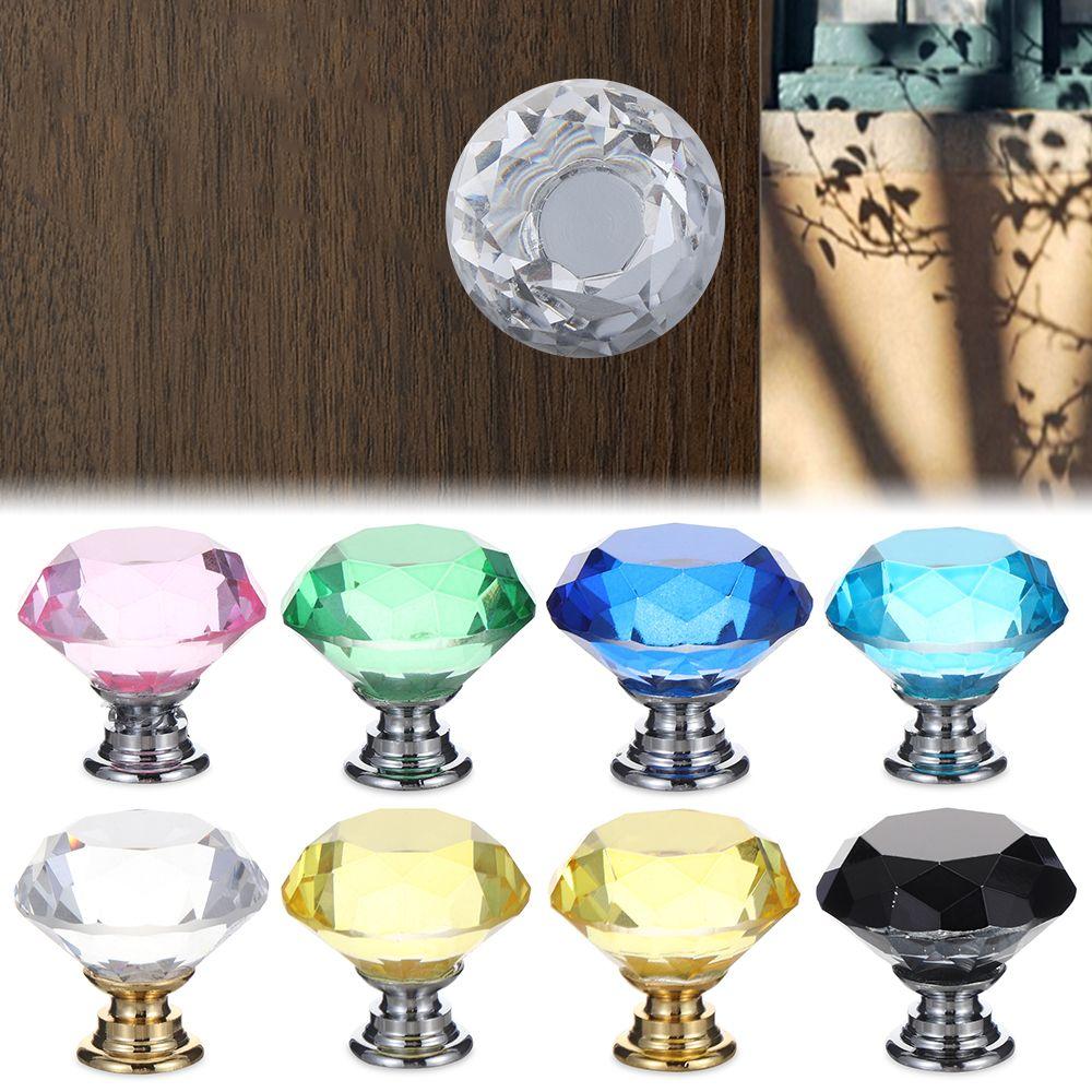 Фурнитура для ящиков Ручки для шкафов Дверные ручки Кристальные стеклянные ручки Алмазные ручки Пуговицы для шкафов