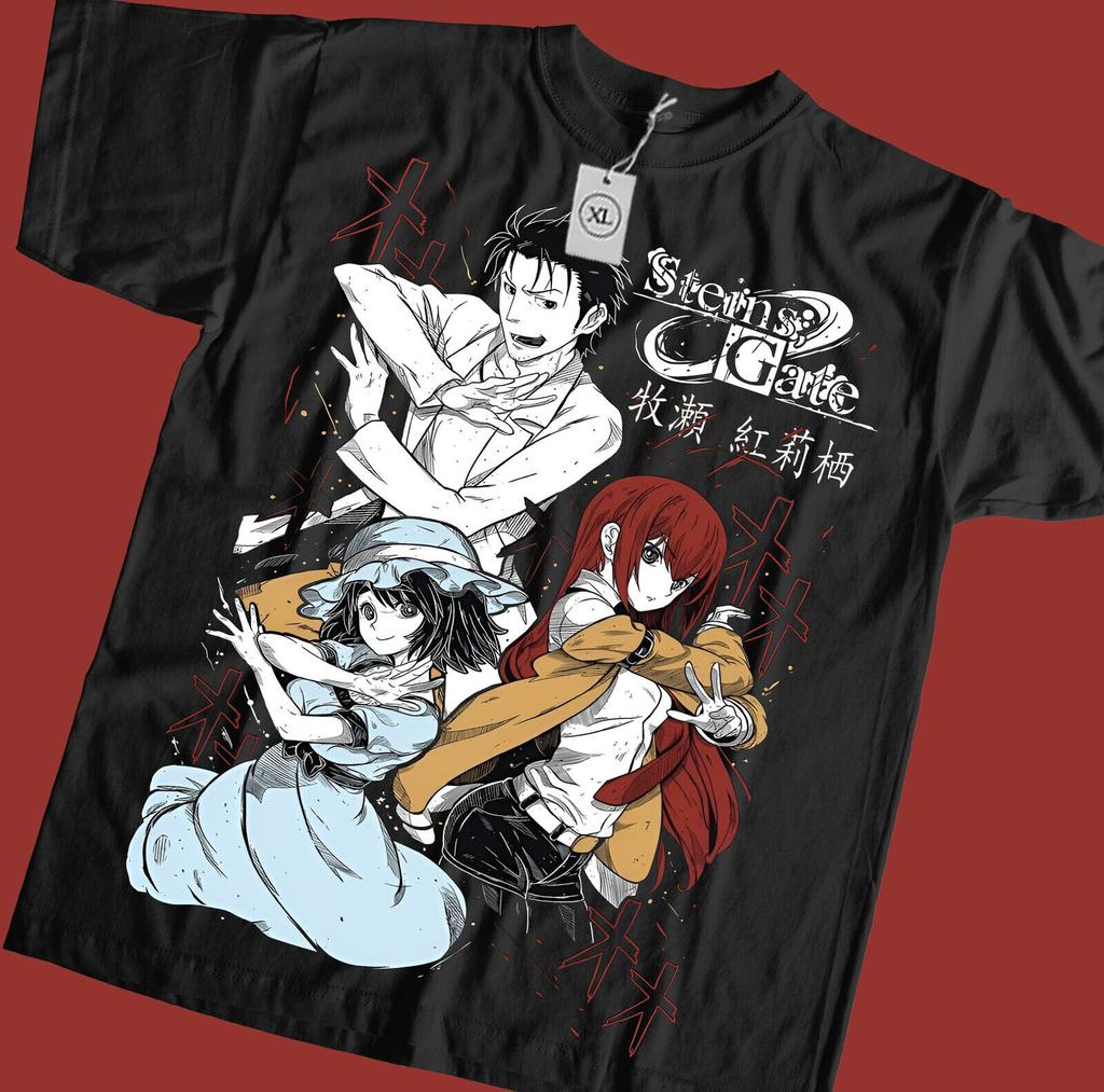 Футболка Steins Gate Kurisu Makise, Унисекс Топ Аниме 2023 Графическая Футболка Все Размеры