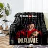 Custom Name La Casa De Papel Theme Printed Blanket - Perfect for Couch, Bed, Travel & Outdoor Use | Machine Washable, Cozy & Durable.