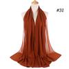 Muslim Hijab Women Lady Plain Bubble Chiffon Scarf Hijab Wrap Shawls Headband