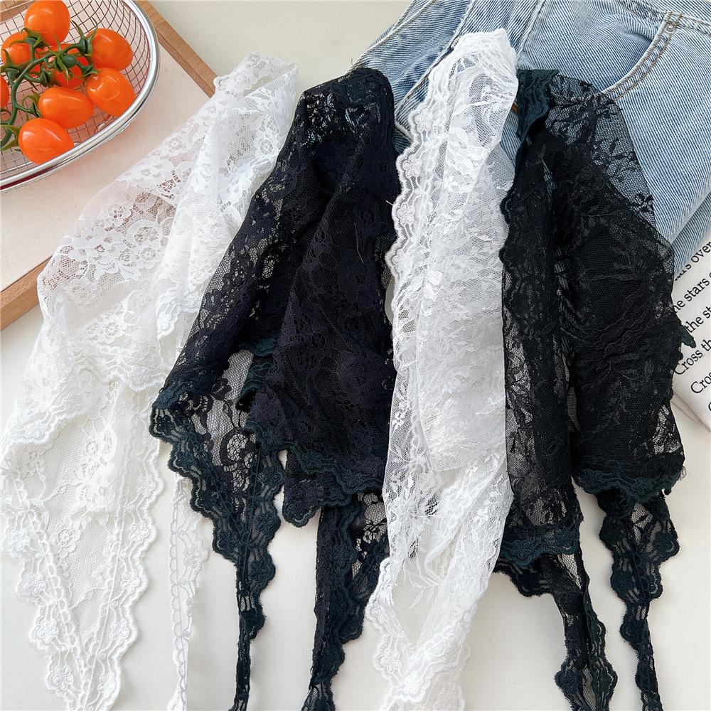 Fashion Lace Splicing Strap Decoration Foreign Style Triangle Towel Fart Curtain Apron Chic Pure Desire Style Short Skirt