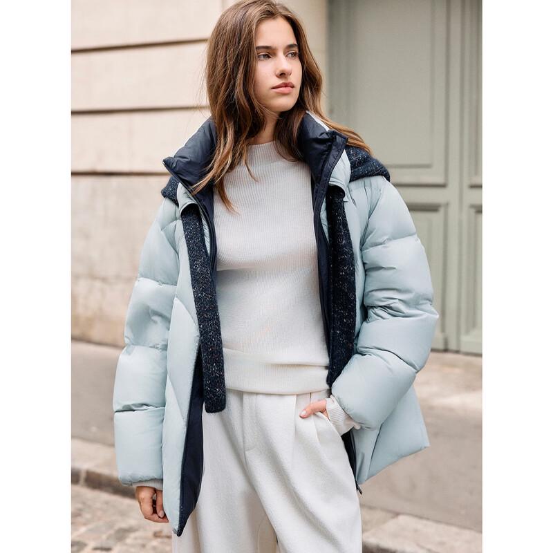 ELLE90 Women's Goose Down Commuter Short Puffer Jacket