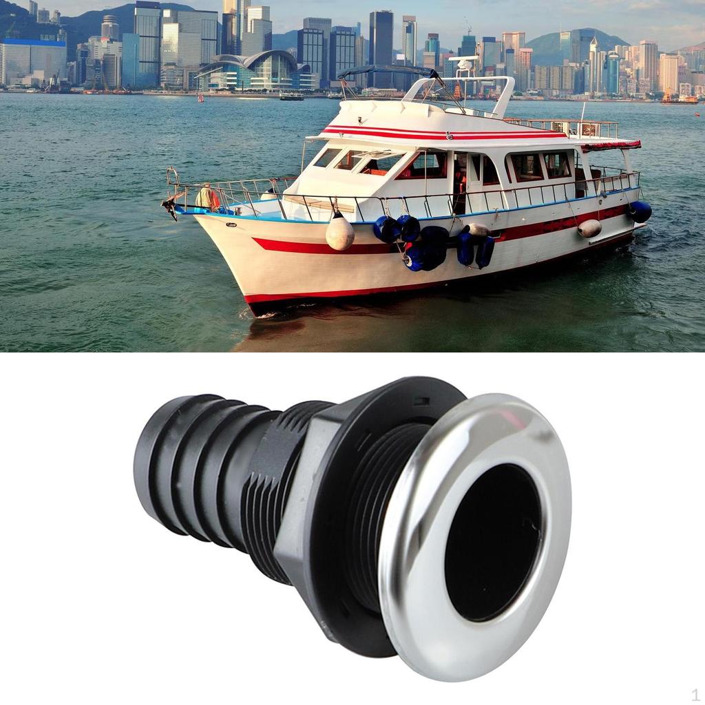 Through-hull Fitting, Deck Drain, Overflow Connection, Suitable for Bilge
