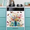 Watercolor Glass Vase Flower Butterfly Kitchen Beautify Decorative Stickers Self-adhesive