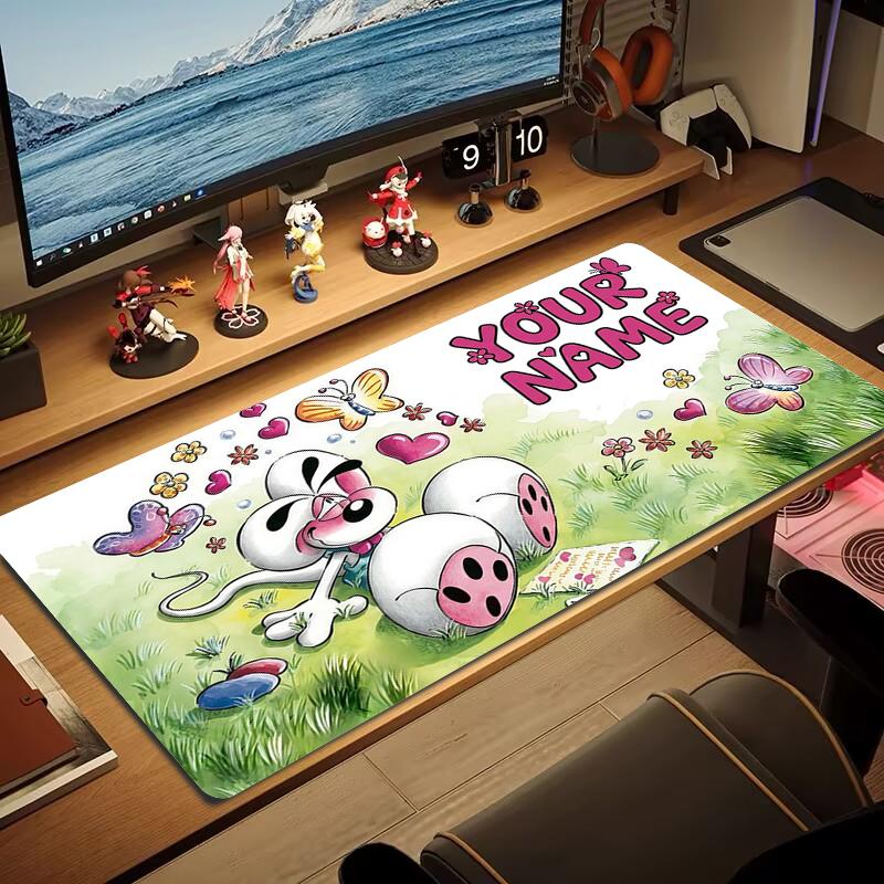 Custom Name diddl Mouse Pad Large Gaming Table Cushion Non-slip Laptop Tablet Big Mousepad XXL Mat Mini PC Playmat With Lock edge_XIA