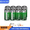 PALO 6000mWh 1.5V C Size Rechargeable Battery Type C USB Charging R14 LR14 Li-ion C Battery Batteries for Flashlight Gas Cooker