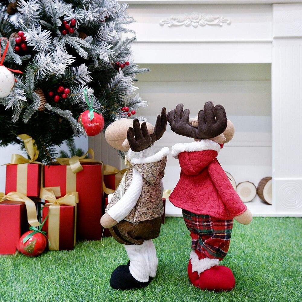 Неваляшка Лось Куклы Новогодняя Рождественская фигурка Орнамент Рождественское украшение Игрушка Рождественский детский подарок Домашний офис Adornos De Navidad Декор