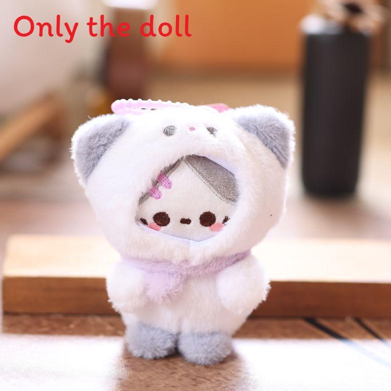 Dog Cat Cute Rabbit Panda With Scarf Plush Toy Pendant Keychain For Bag Decor