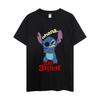 MINISO Disney Lilo Stitch T Shirt Men Couple Combination Clothes Short Sleeve Collar Fashion Woman Cotton#Color