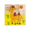TG50051 Wooden blocks, educational puzzle, 6-in-1 puzzle, ZOO animals, 9 pieces