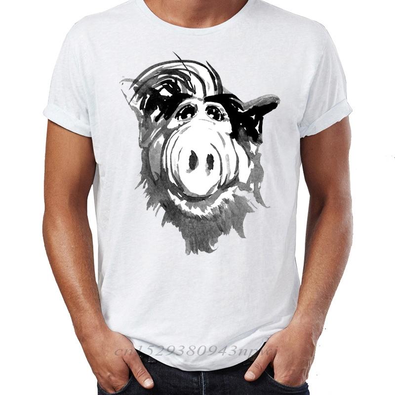 Hip Hop Men Tshirts Alf Life Form Melmac Awesome Artwork Drawing Printed Street Guys Tees Swag 100 Cotton Camiseta