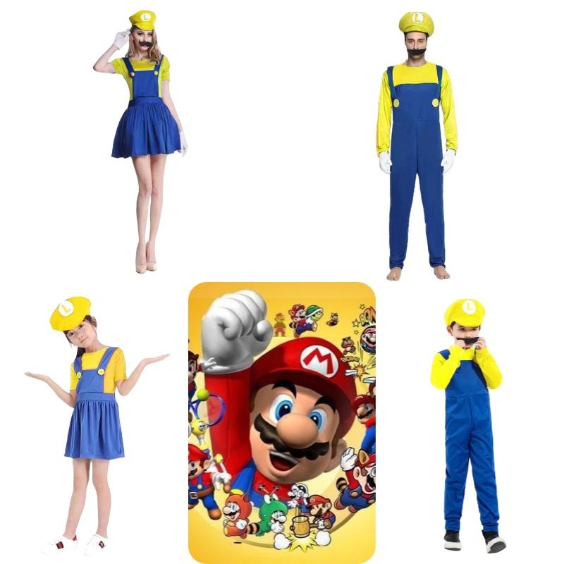 Super Mario Costume For Children And Adults Cosplay Outfit For Halloween And Parties