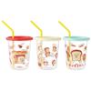 SIH3ST Tumblers with Straws, Set of 3, 320ml, Made In Japan, Bread Thief Design